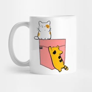 FALLING CAT POUCHIE SHIRT - In Pocket Mug